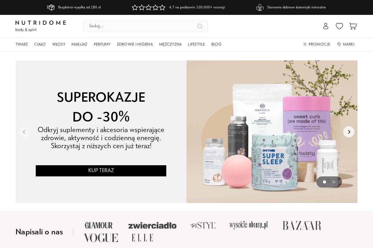 nutridome.pl homepage screenshot
