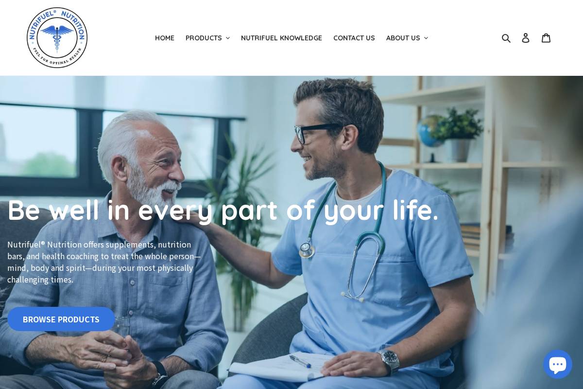 nutrifuelnutrition.com homepage screenshot