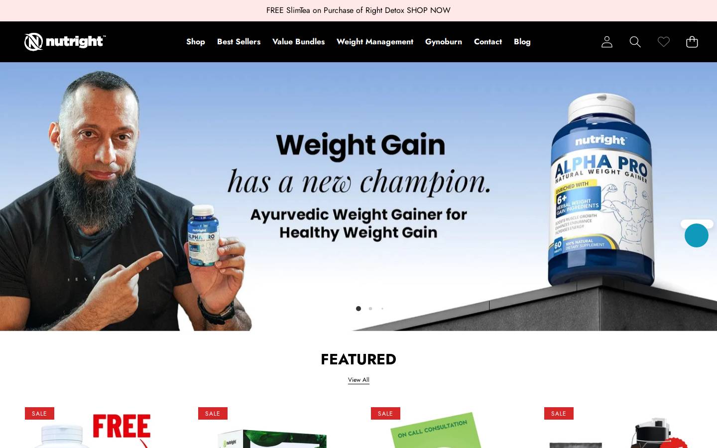nutright.com homepage screenshot