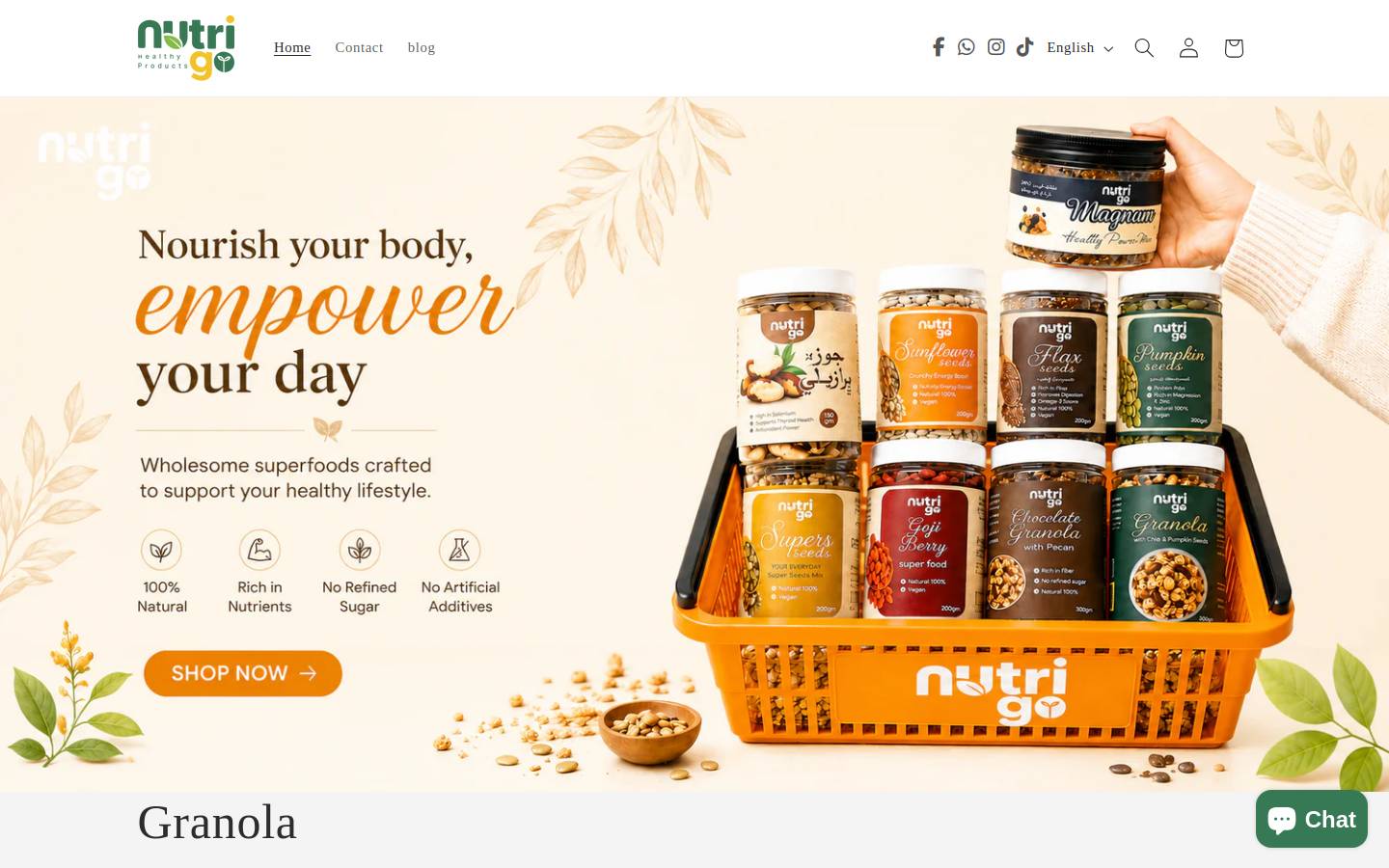 nutrigo-egy.com homepage screenshot