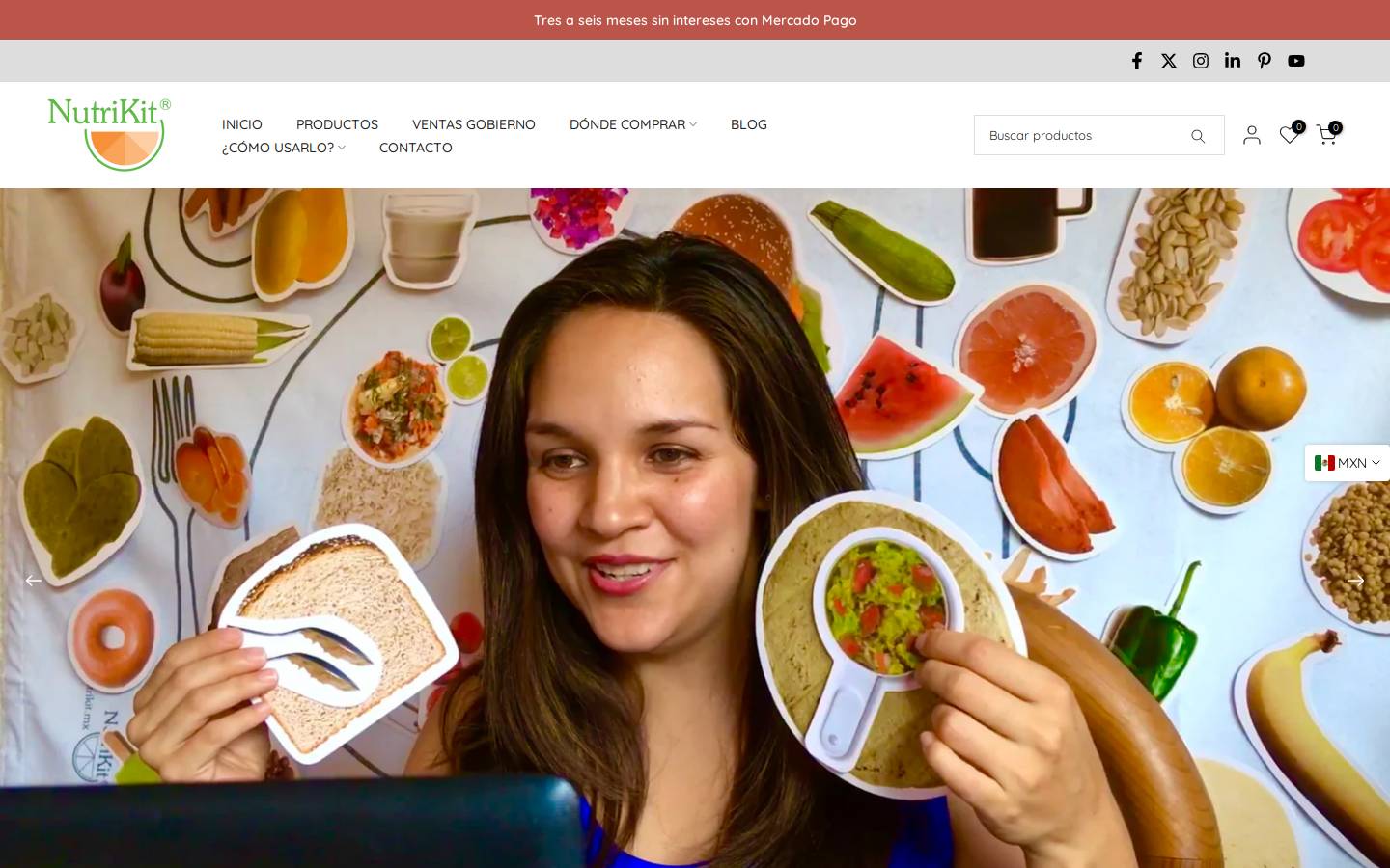 nutrikit.mx homepage screenshot