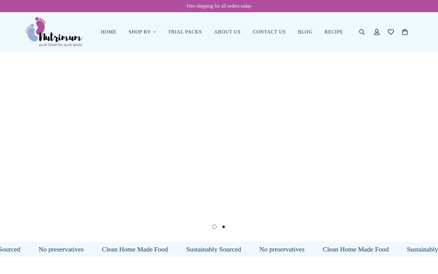 nutrimum.in homepage screenshot
