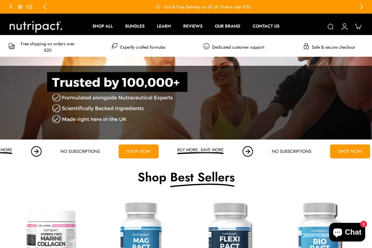 Nutripact homepage screenshot