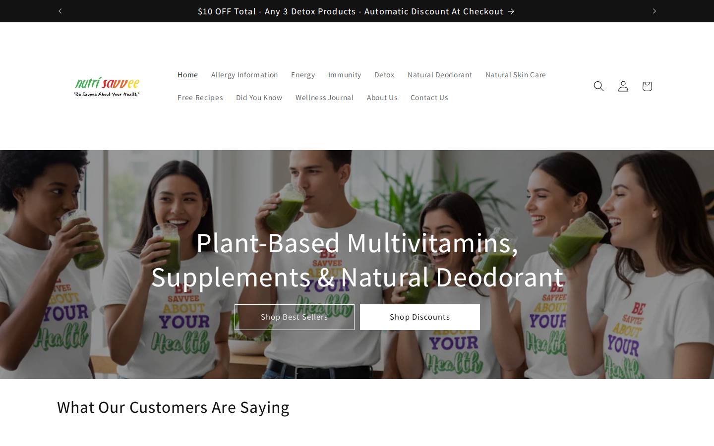 nutrisavvee.com homepage screenshot