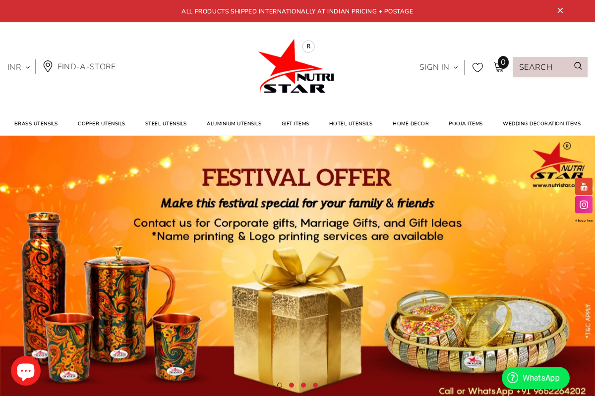 Nutristar homepage screenshot