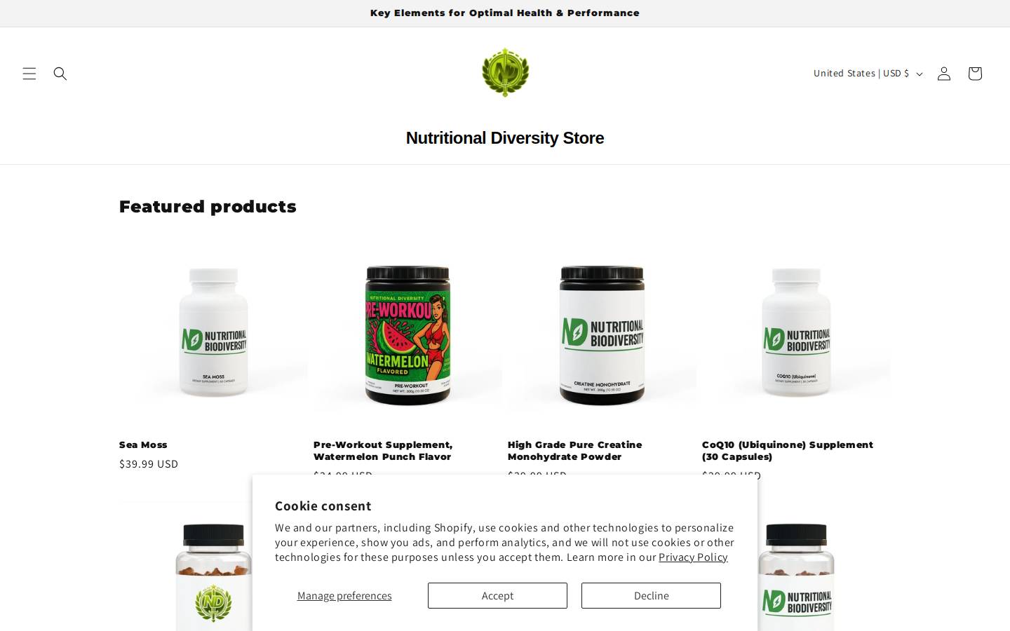 nutritionalbiodiversity.com homepage screenshot