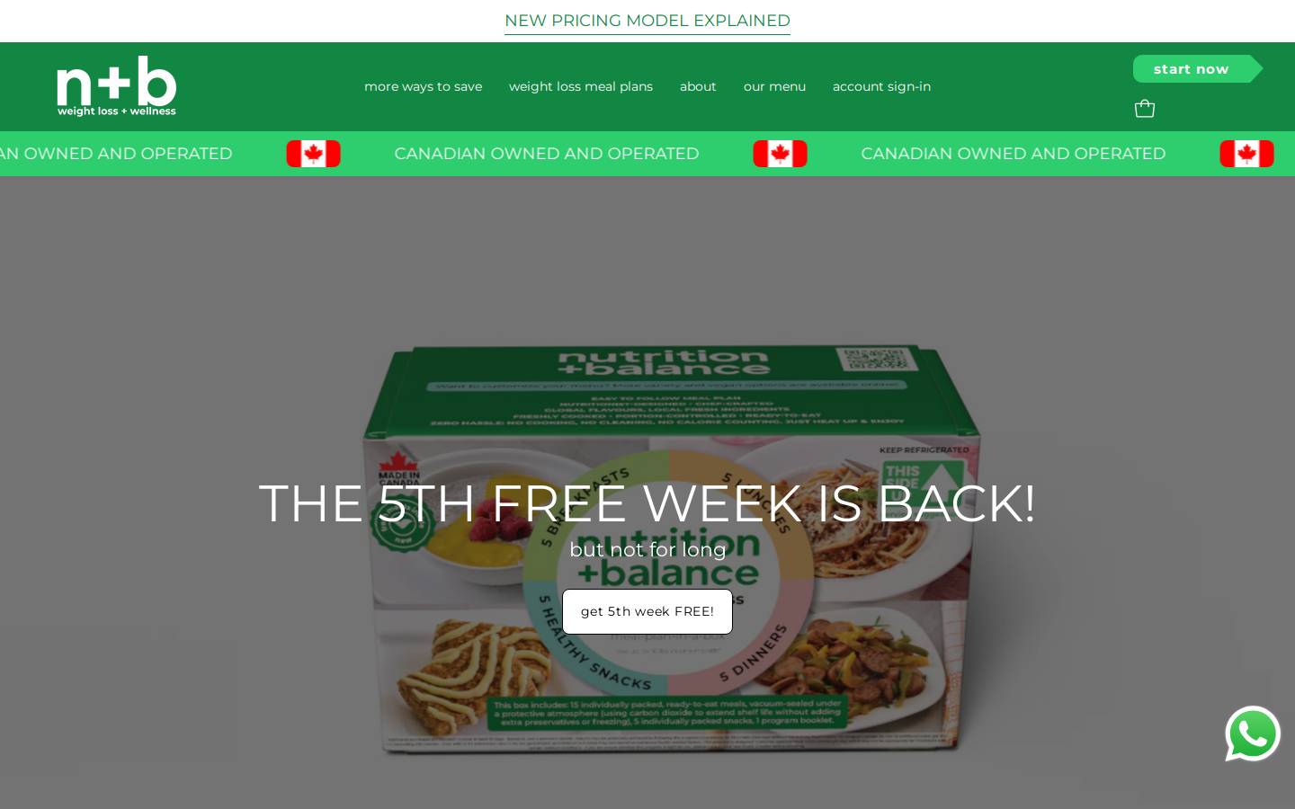 Nutritionbalance homepage screenshot