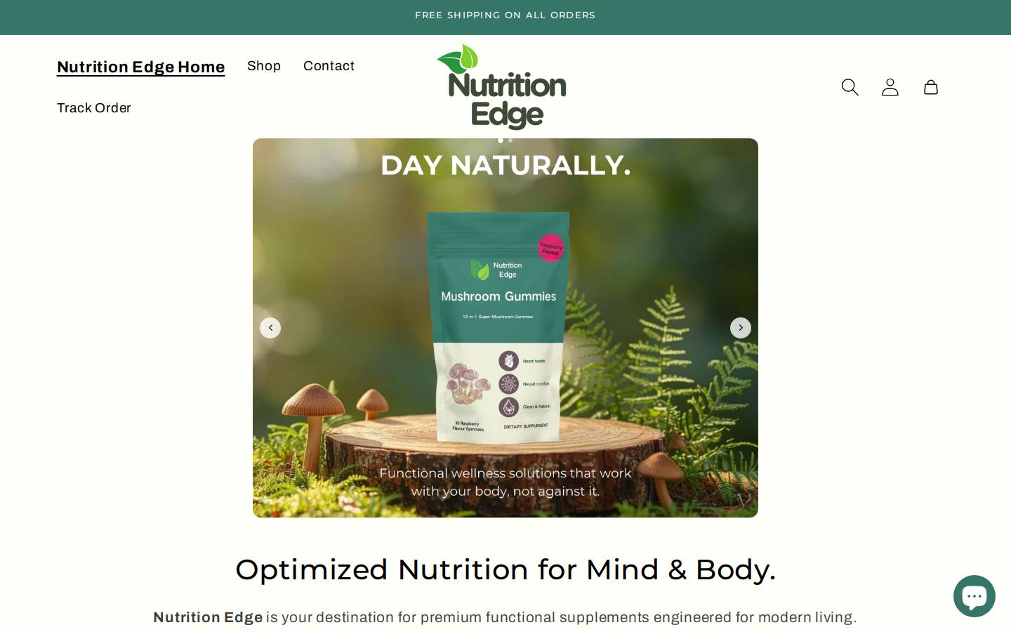 nutritionedge.co.uk homepage screenshot