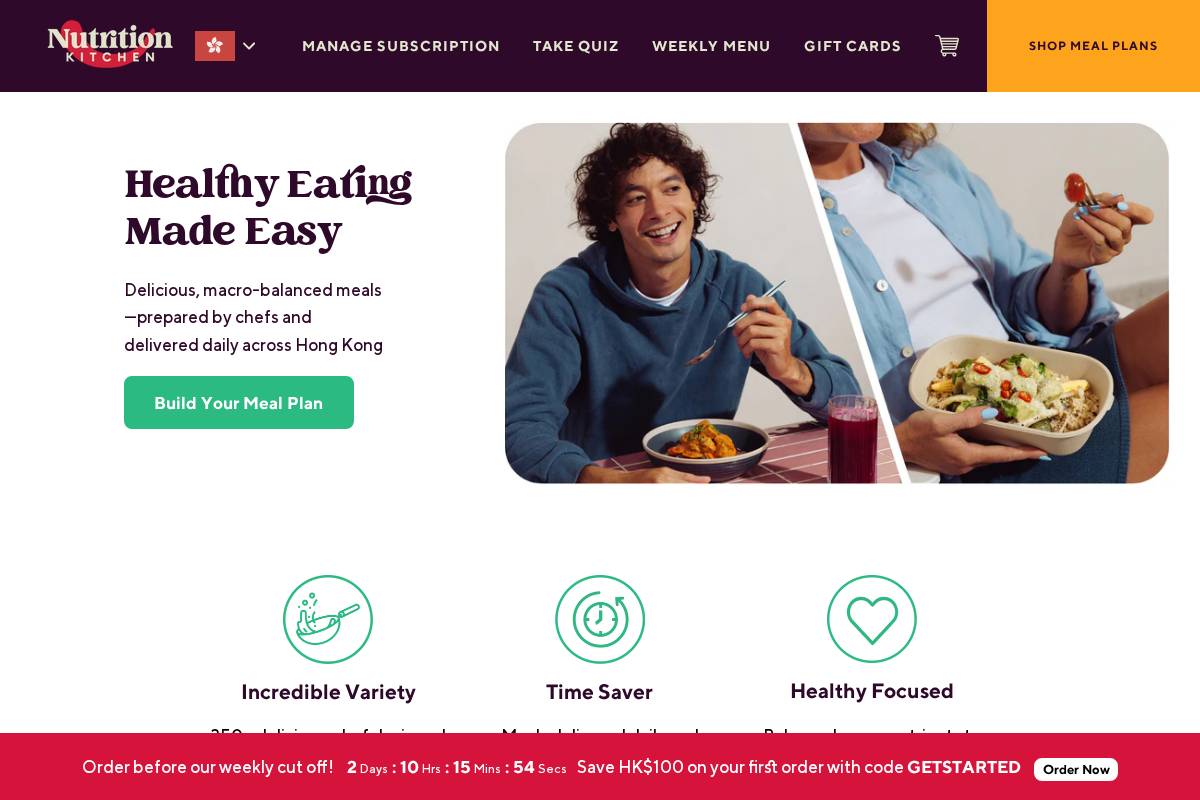 nutritionkitchenhk.com homepage screenshot