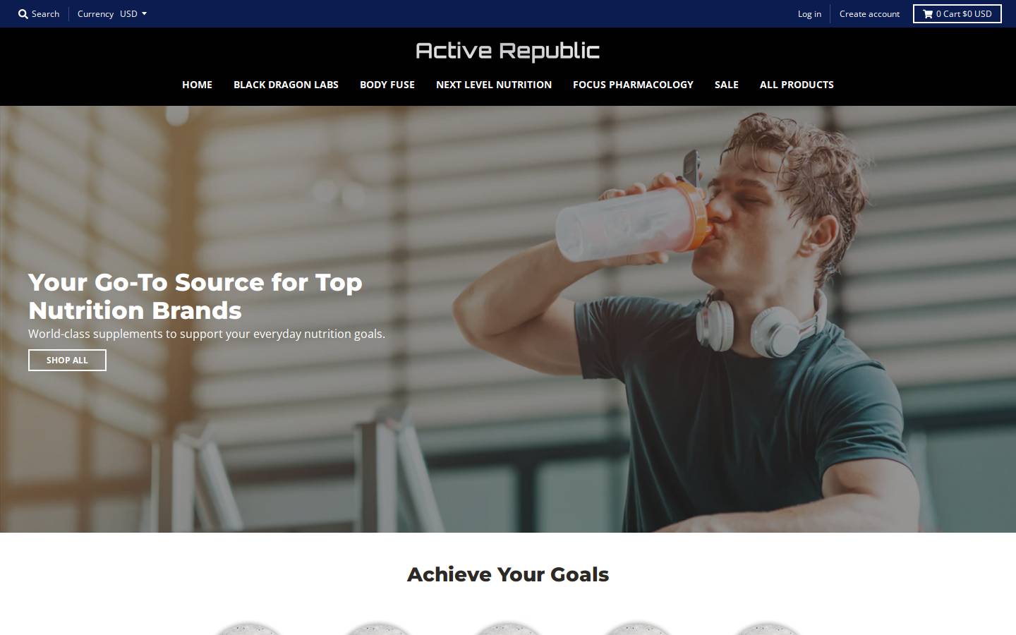 nutritionzoneshop.com homepage screenshot