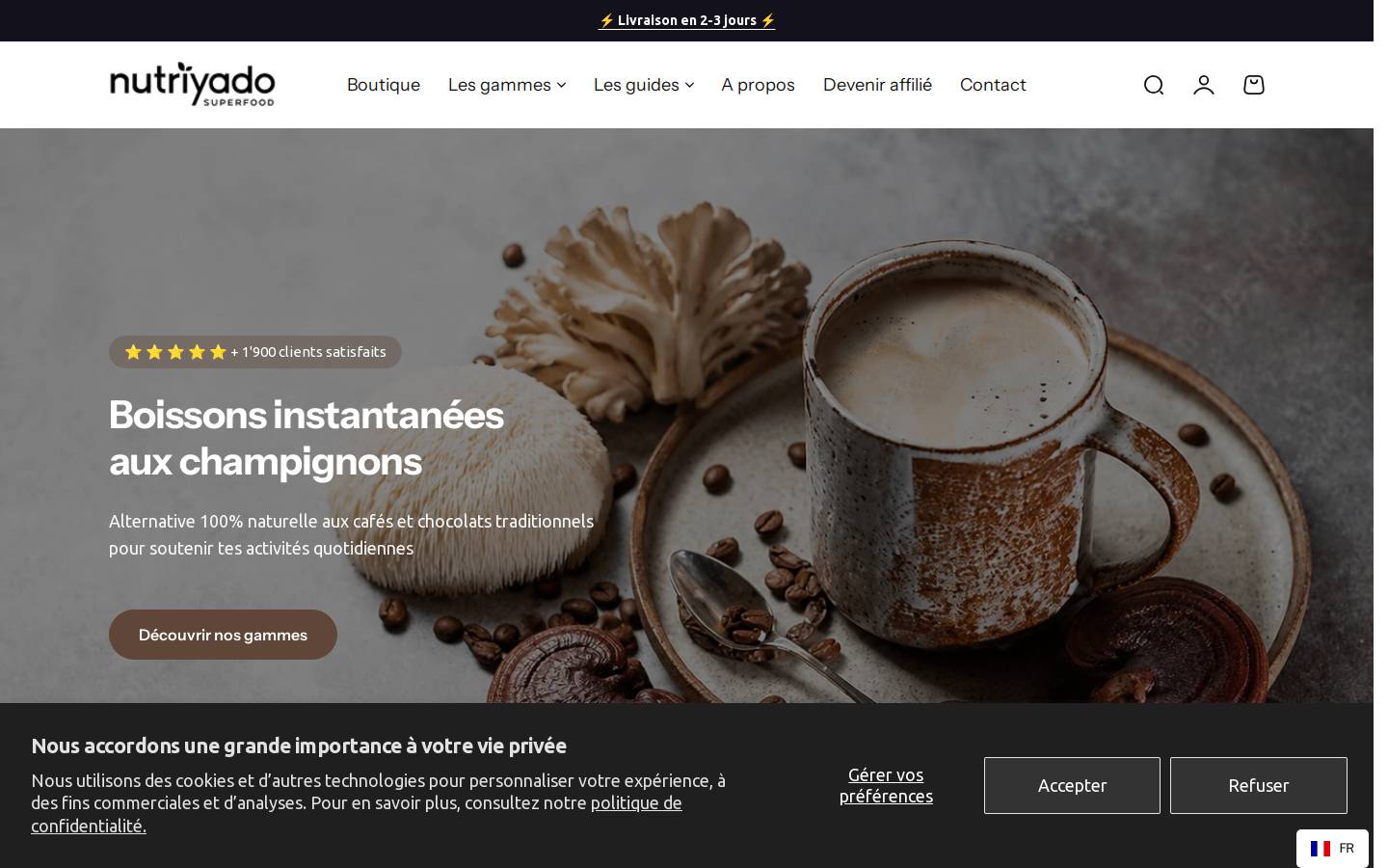 nutriyado.ch homepage screenshot