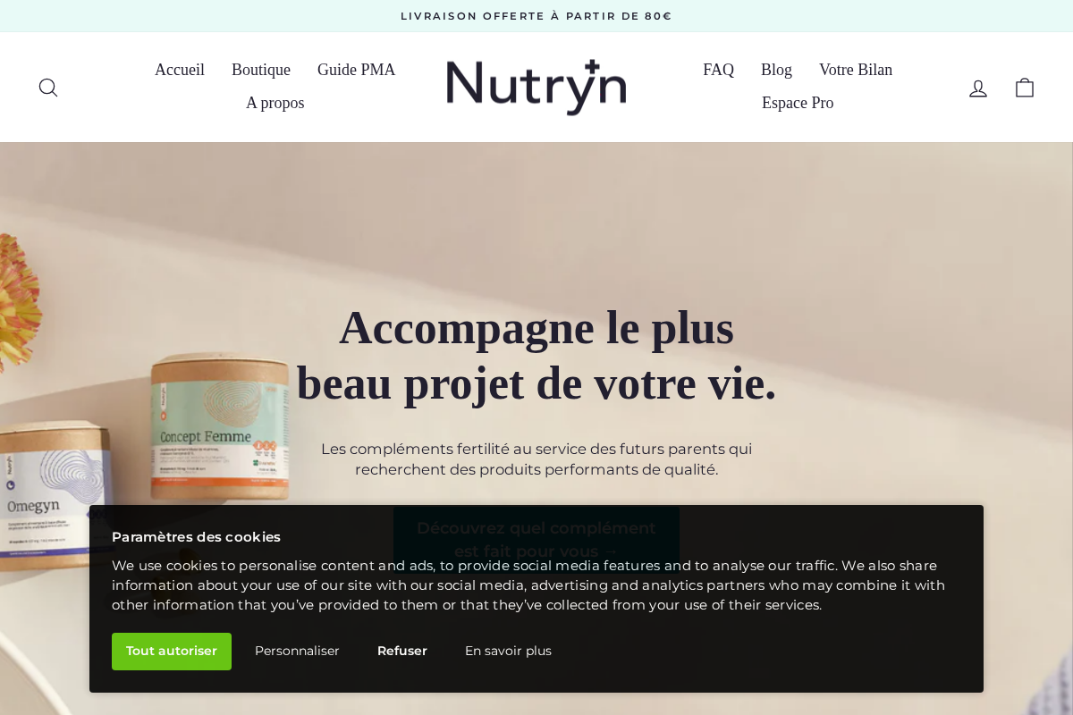 nutryn.com homepage screenshot
