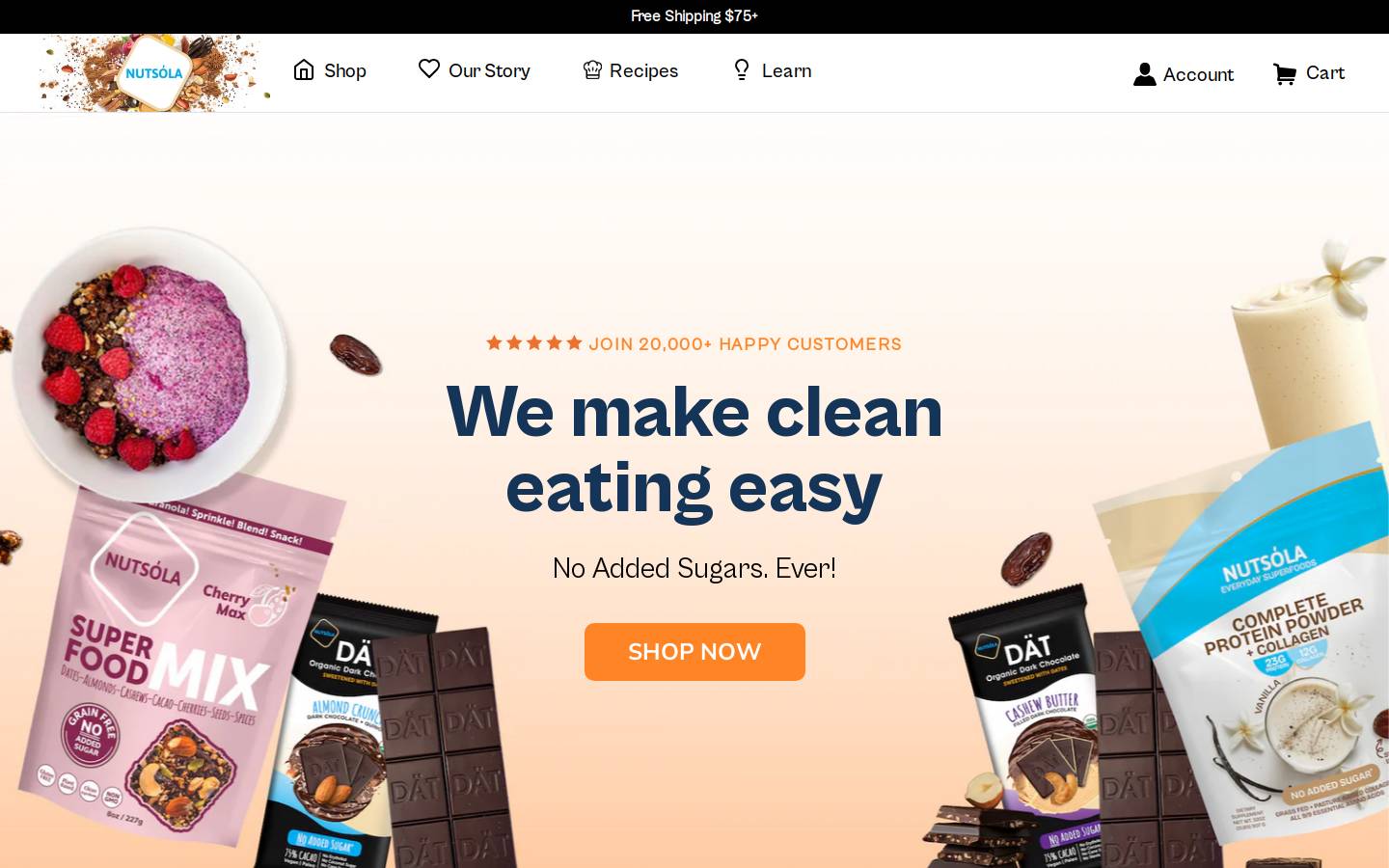 nutsola.com homepage screenshot