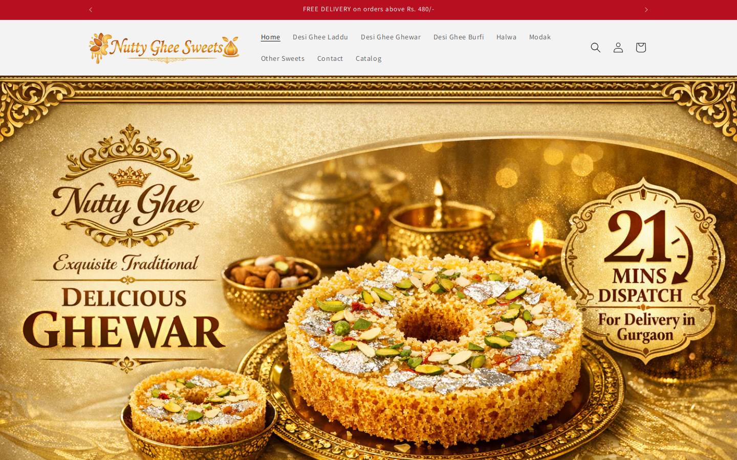 nuttyghee.com homepage screenshot