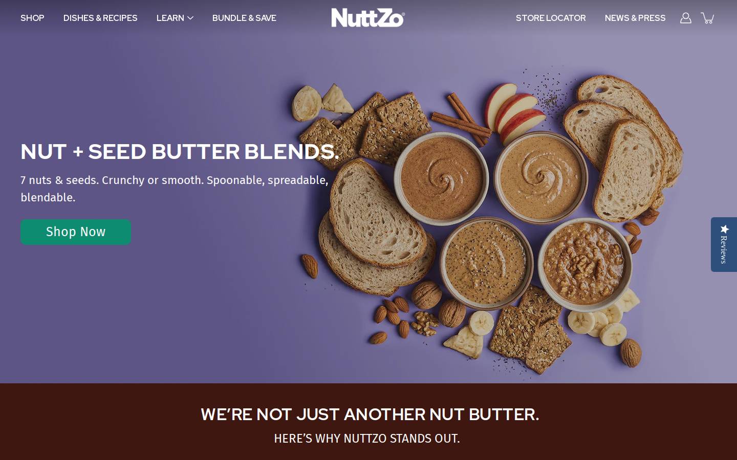 nuttzo.com homepage screenshot