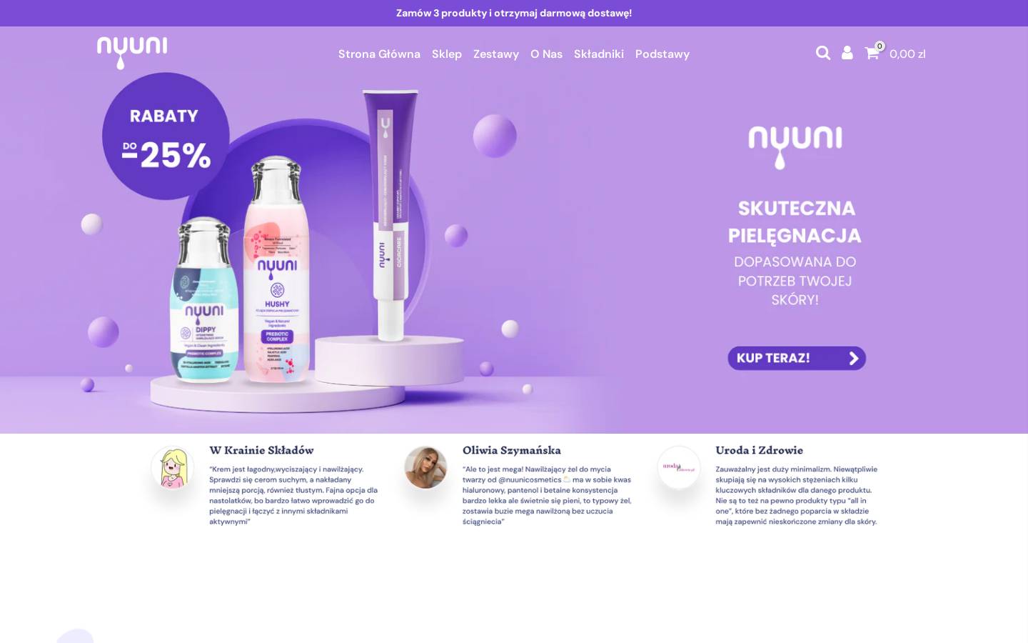 Nuuni homepage screenshot