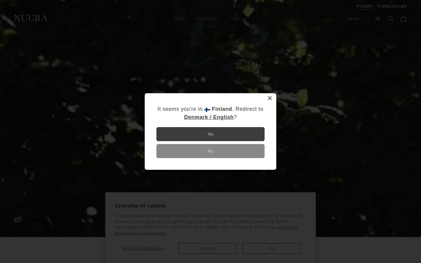 Nuura homepage screenshot