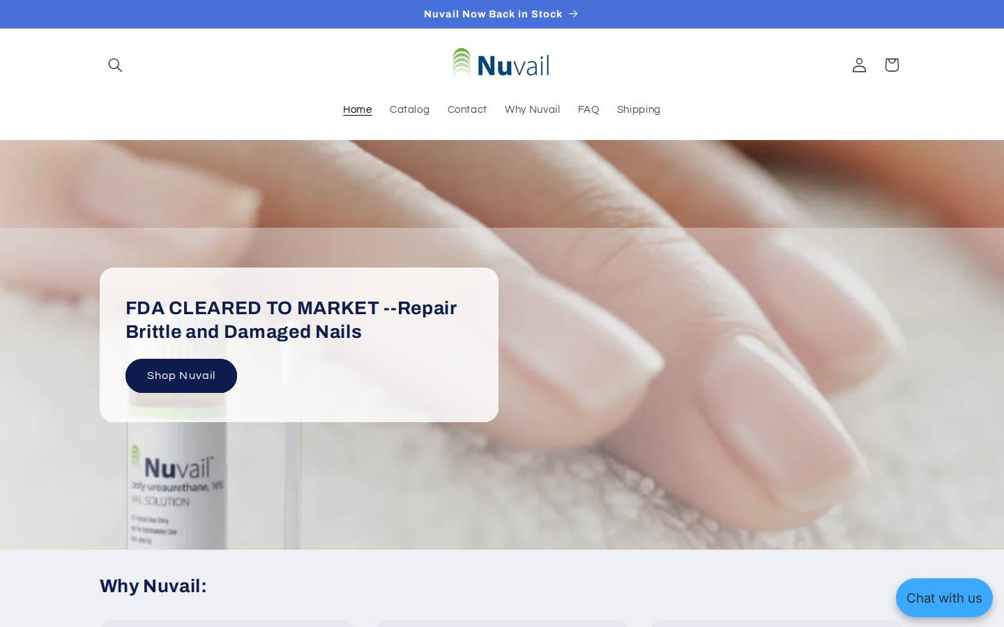 nuvail.com homepage screenshot