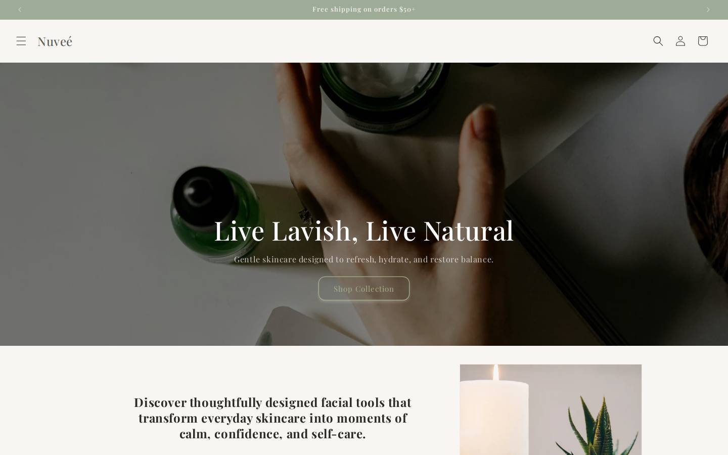 nuvee.online homepage screenshot