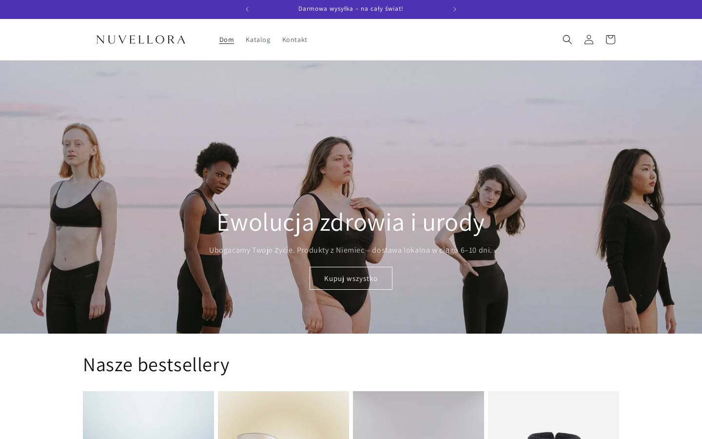 nuvellora.com homepage screenshot