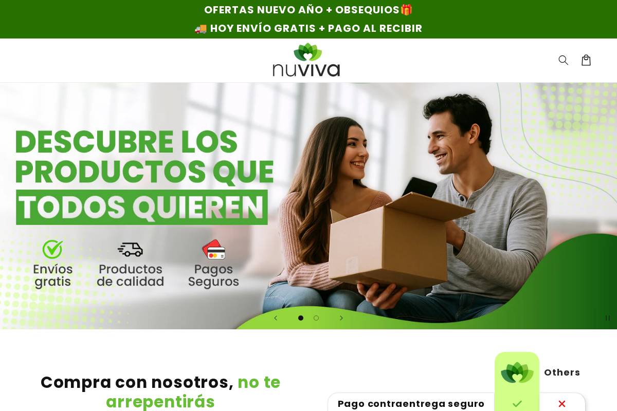 nuvivaco.com homepage screenshot