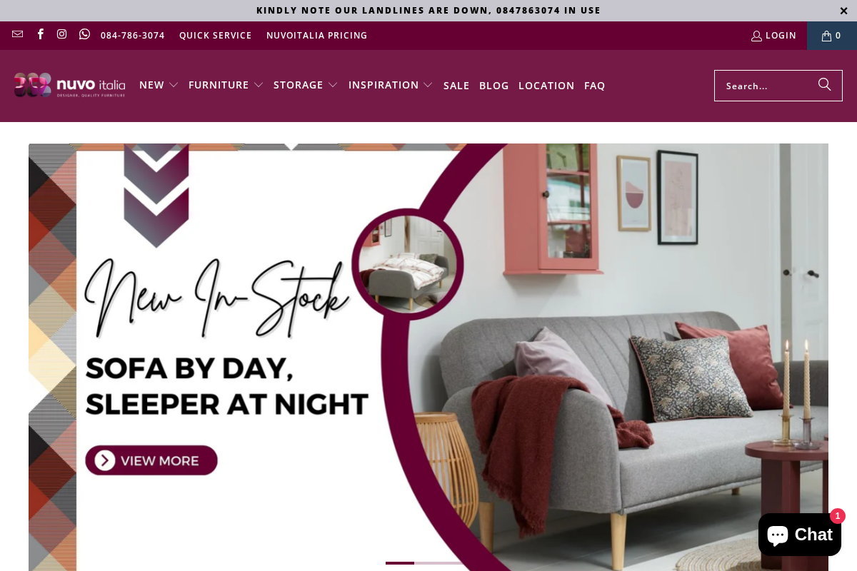 NuvoItalia homepage screenshot