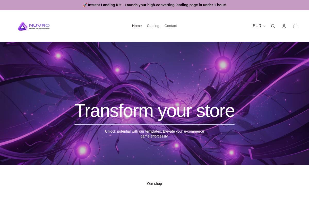 nuvroai.com homepage screenshot