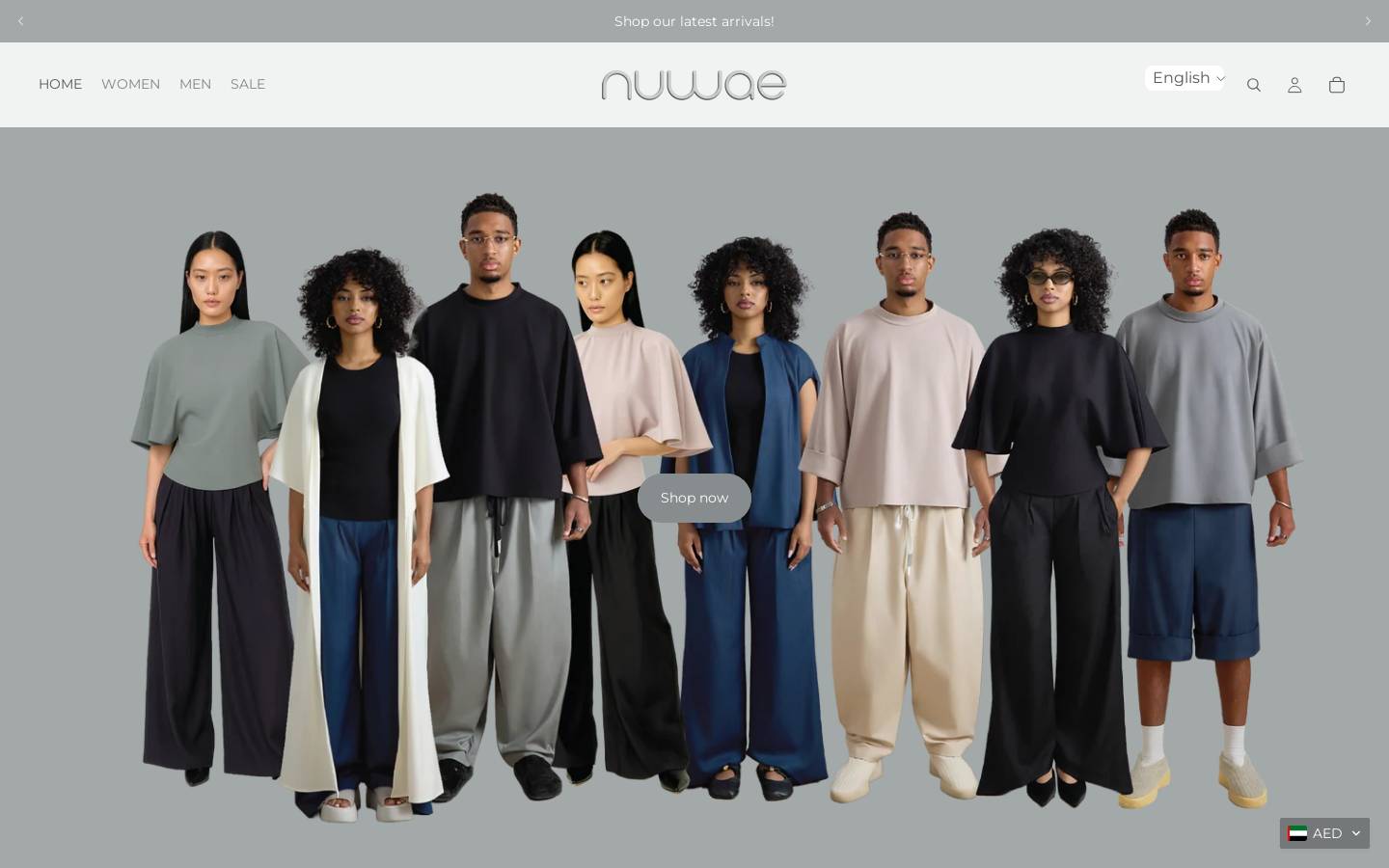 Nuwae homepage screenshot