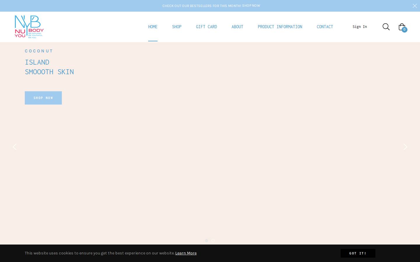 nuyoubody.com homepage screenshot