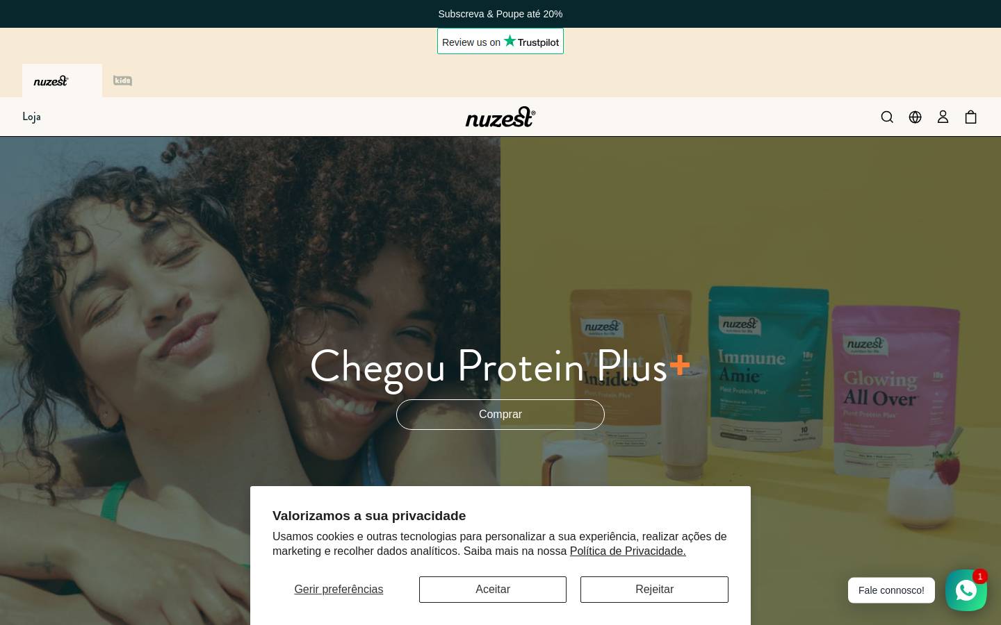 Nuzest homepage screenshot