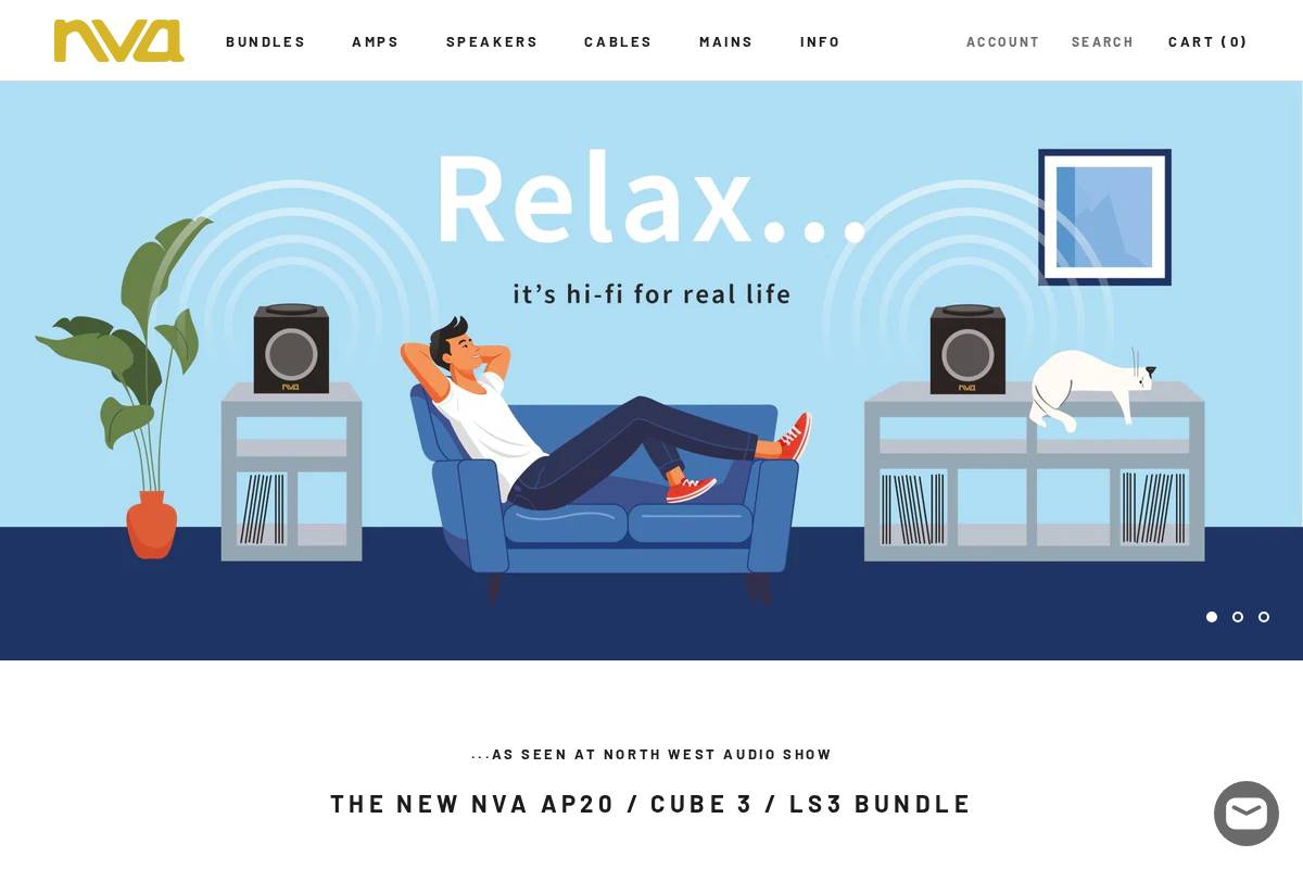 nva-hifi homepage screenshot