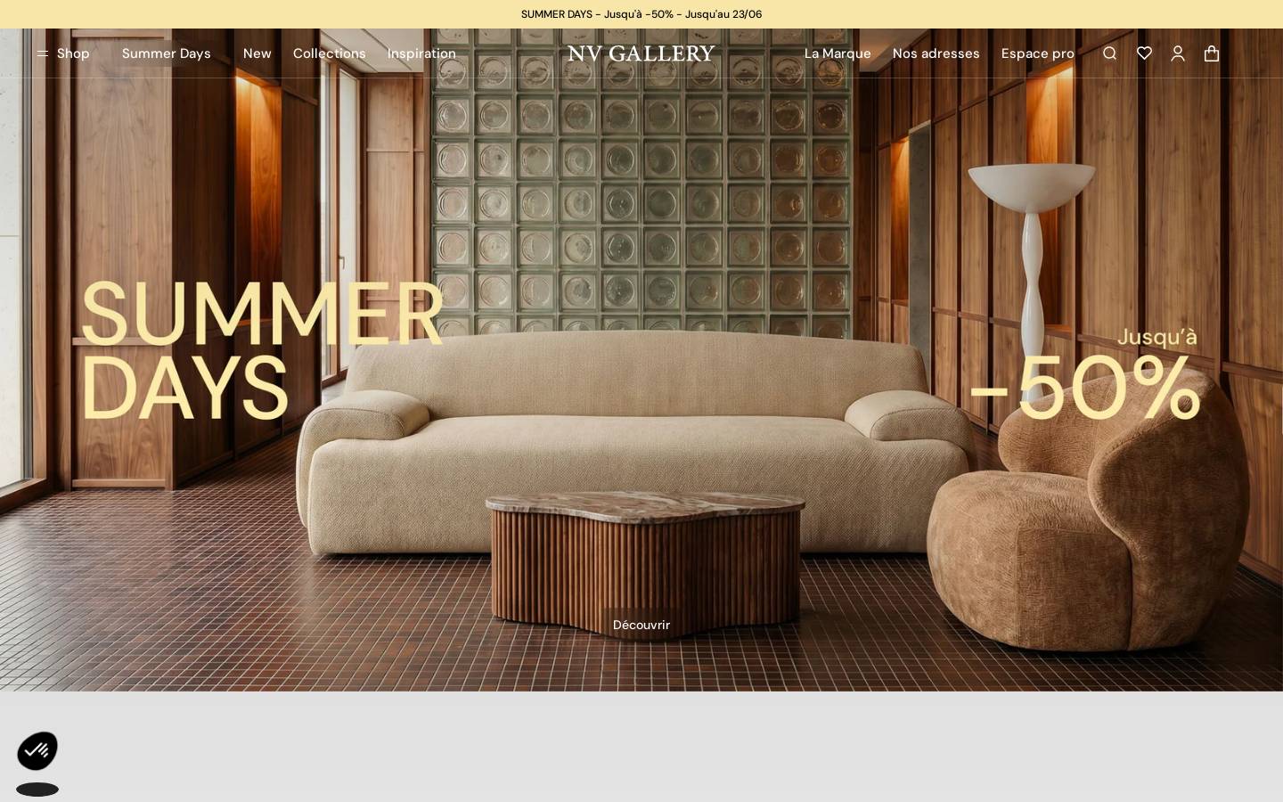 NV Gallery homepage screenshot