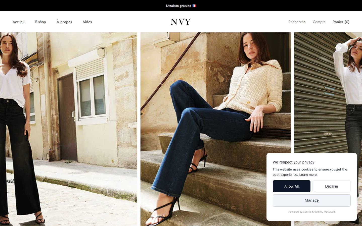 nvyjeans.fr homepage screenshot