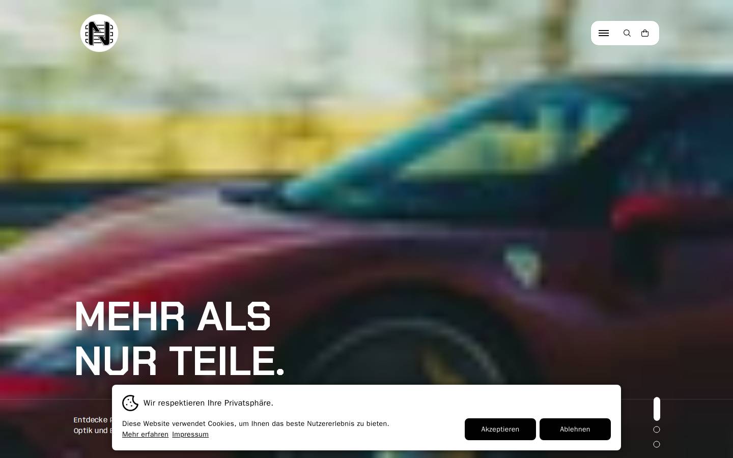nw-shop.ch homepage screenshot