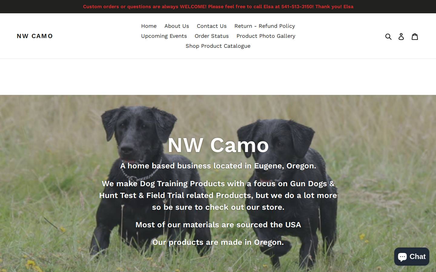 nwcamo.us homepage screenshot