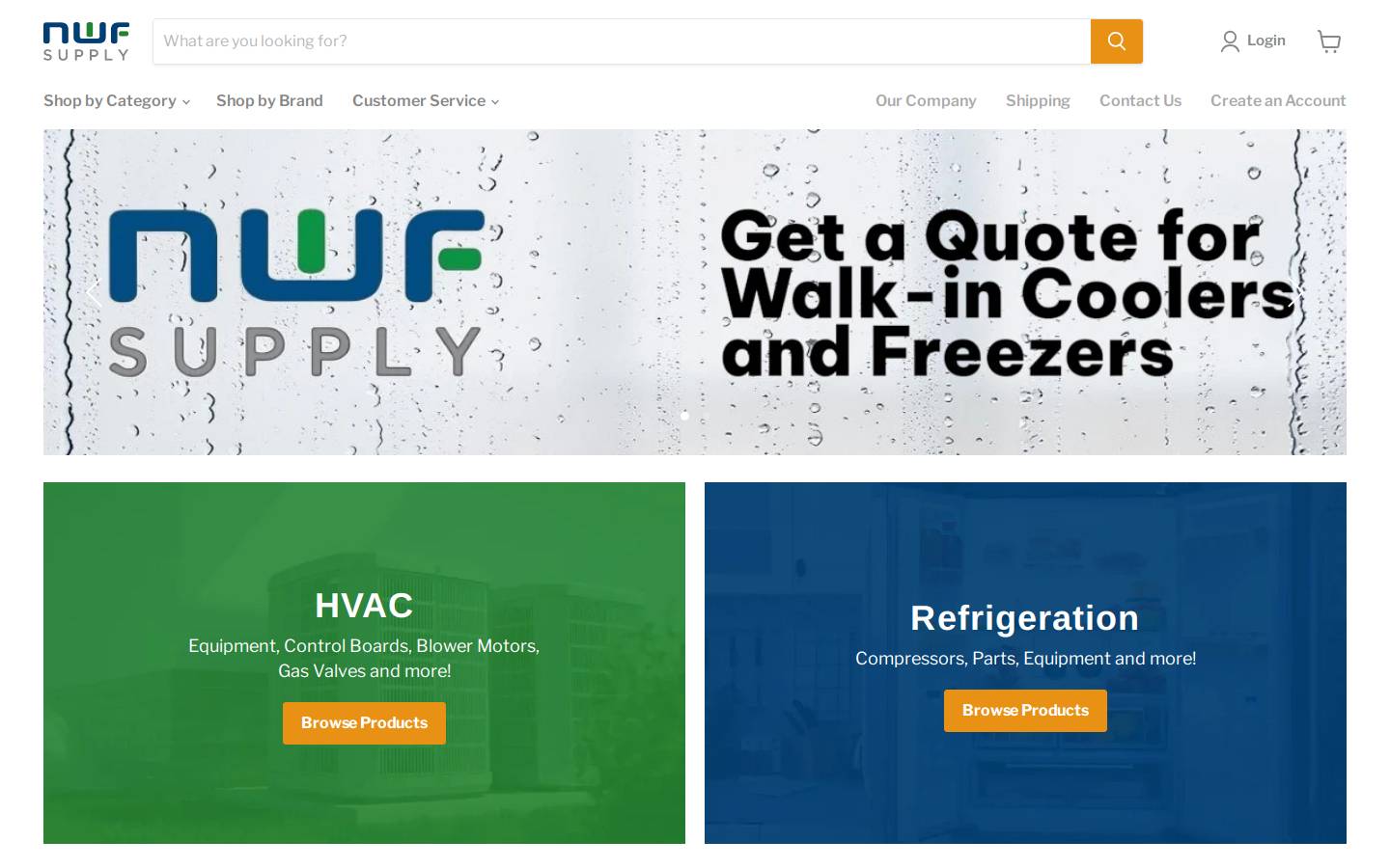 nwfsupply.com homepage screenshot