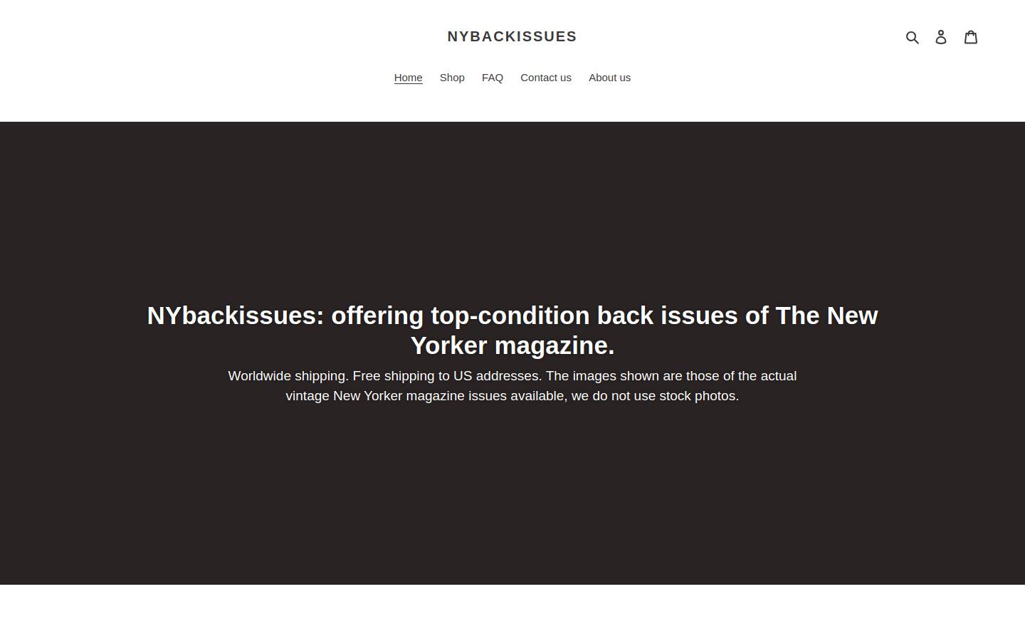 nybackissues.com homepage screenshot