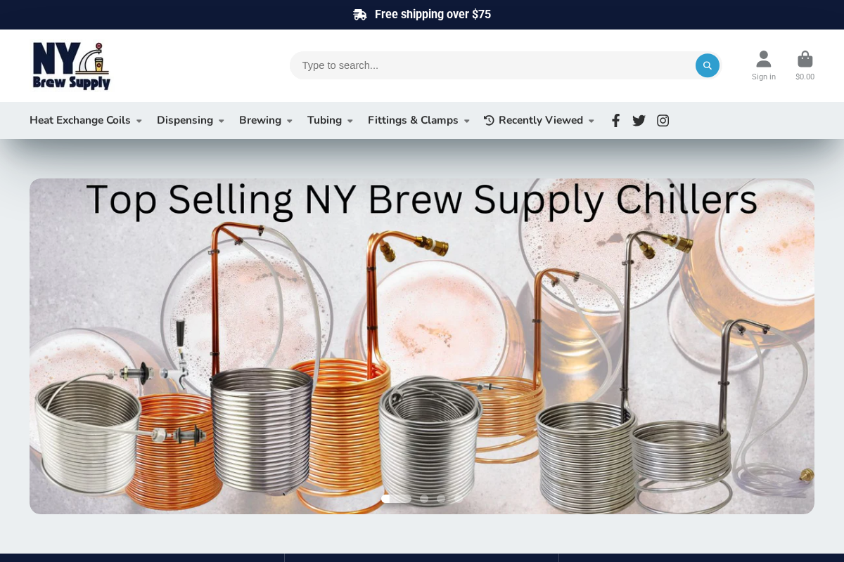 nybrewsupply.com homepage screenshot