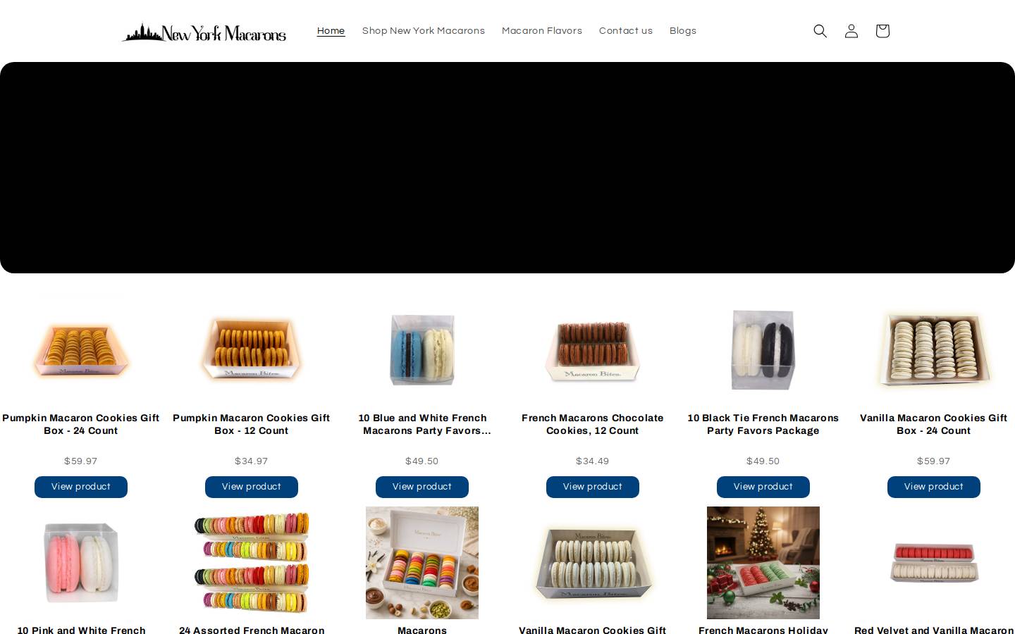 nycmacarons.com homepage screenshot