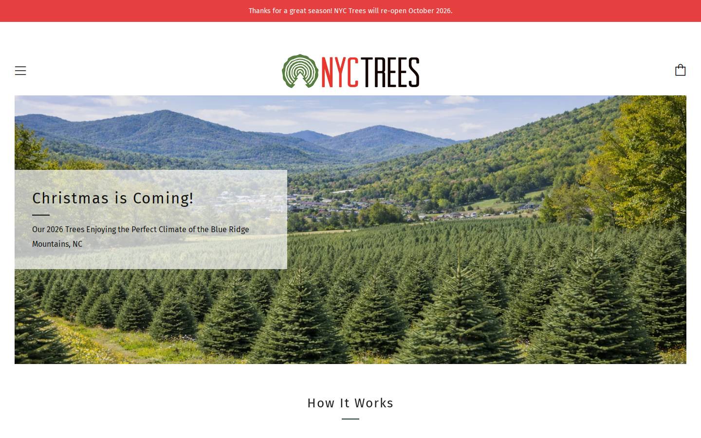 nyctrees.com homepage screenshot