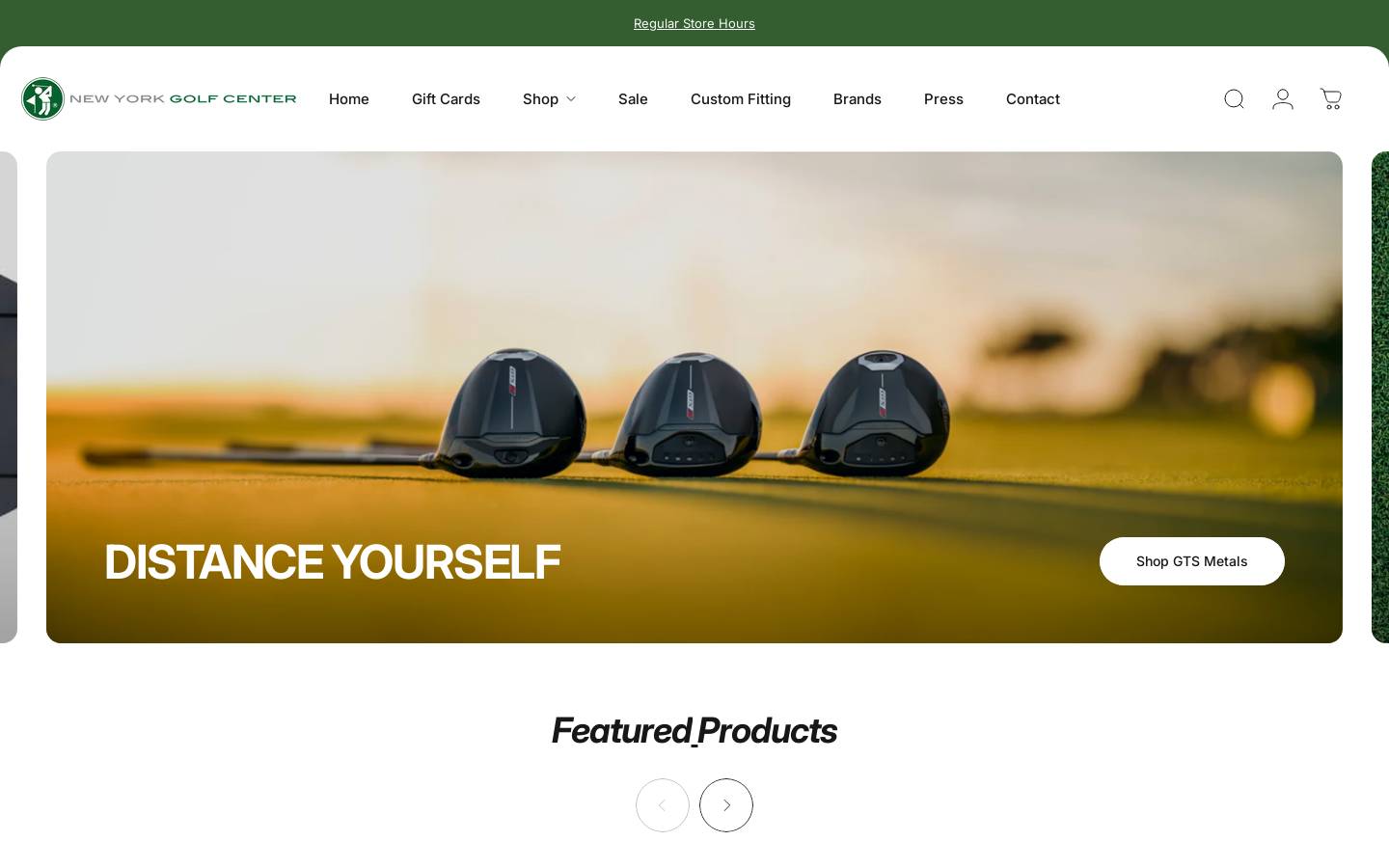 nygolfcenter.com homepage screenshot