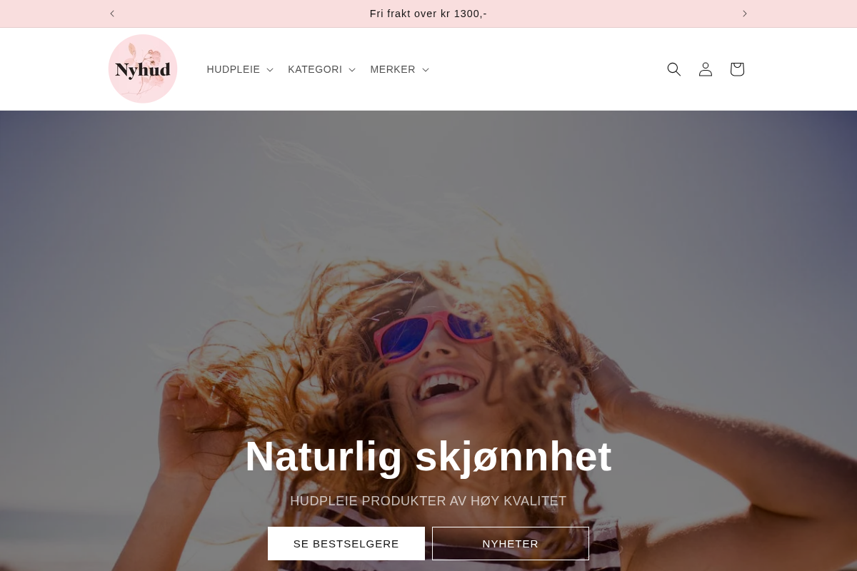 NyHud.no homepage screenshot