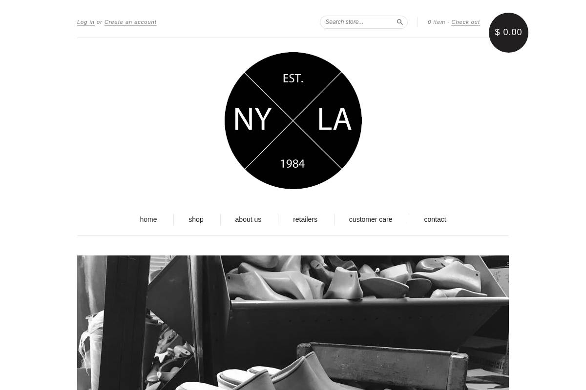 nylashoes.com homepage screenshot