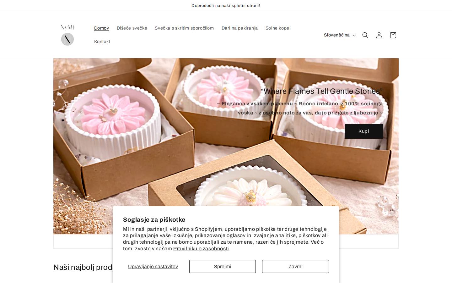 nymi.shop homepage screenshot