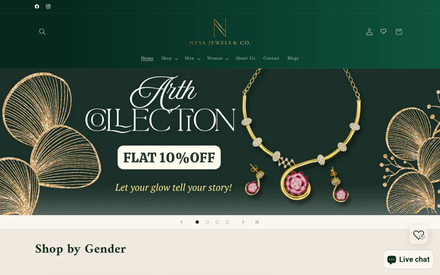 nysajewels.co homepage screenshot
