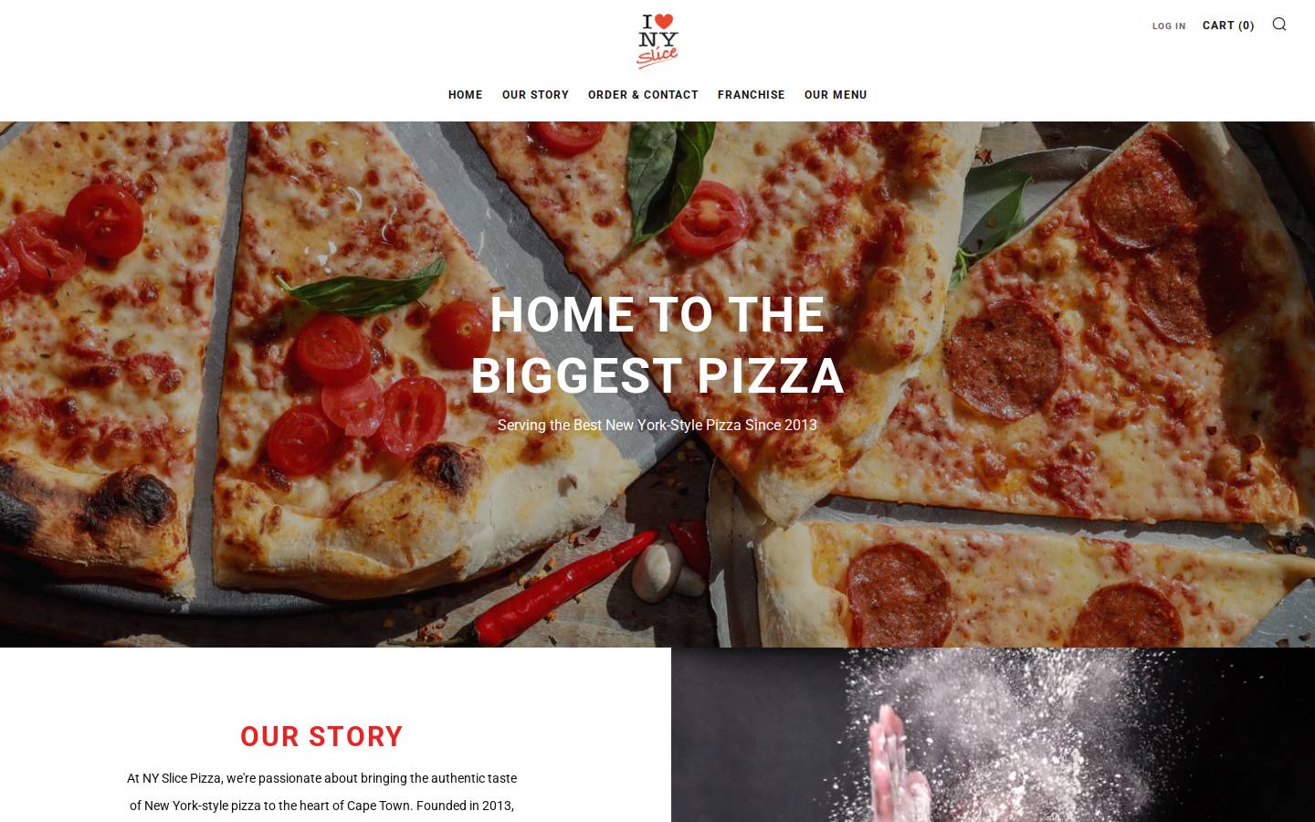nyslicepizza.com homepage screenshot