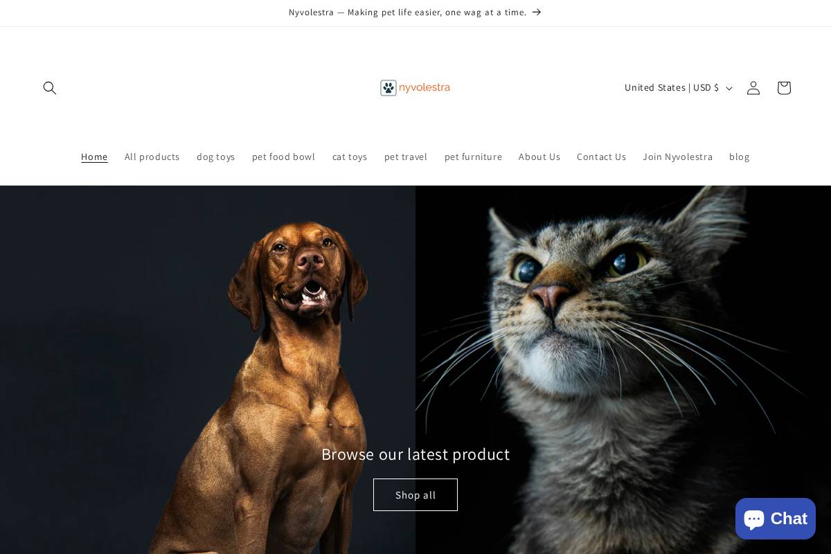 nyvolestra.com homepage screenshot