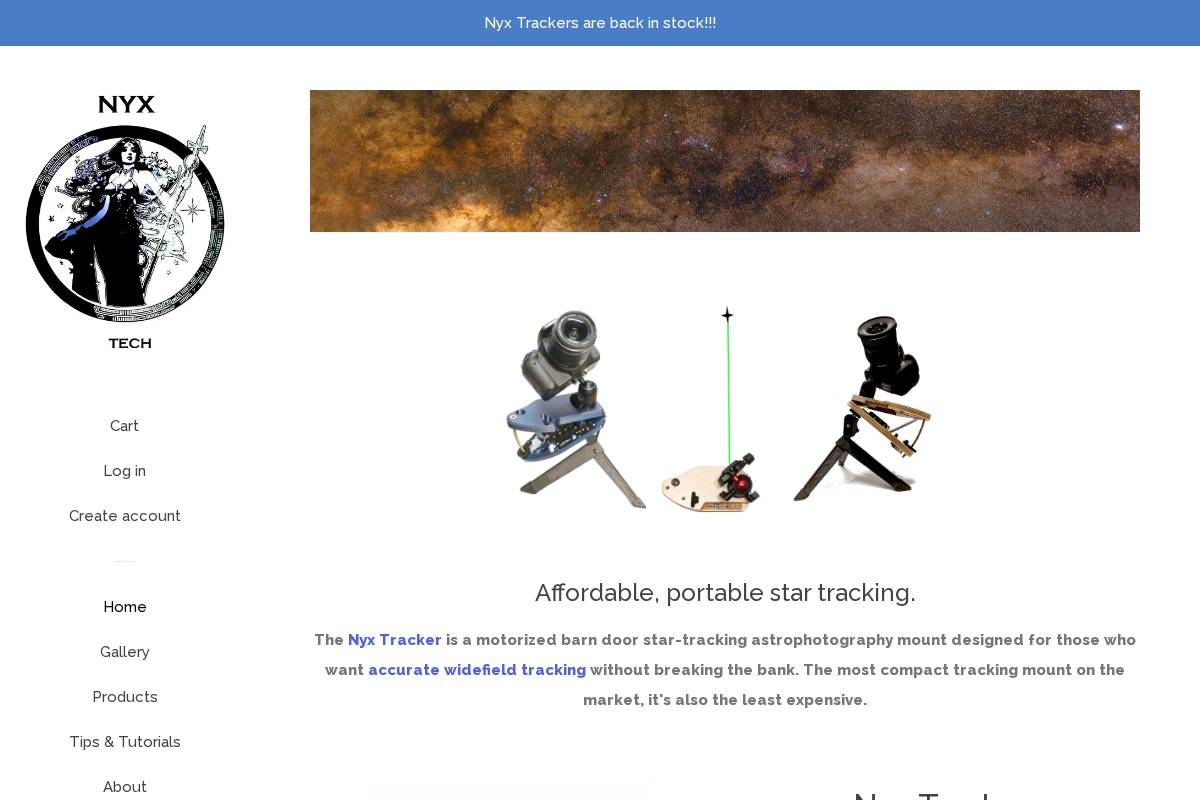 nyxtech.us homepage screenshot
