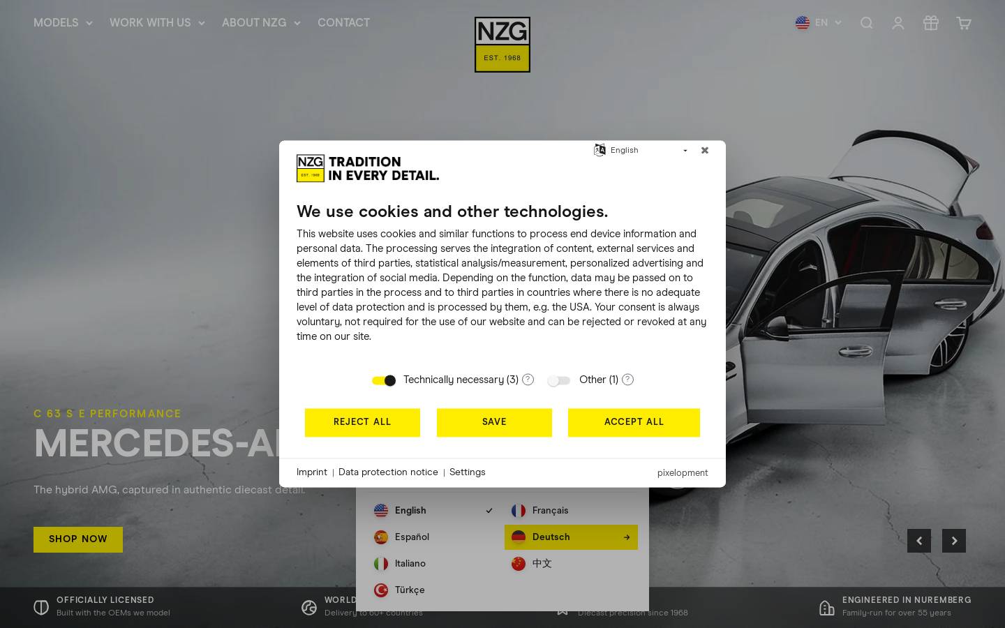 nzg.de homepage screenshot