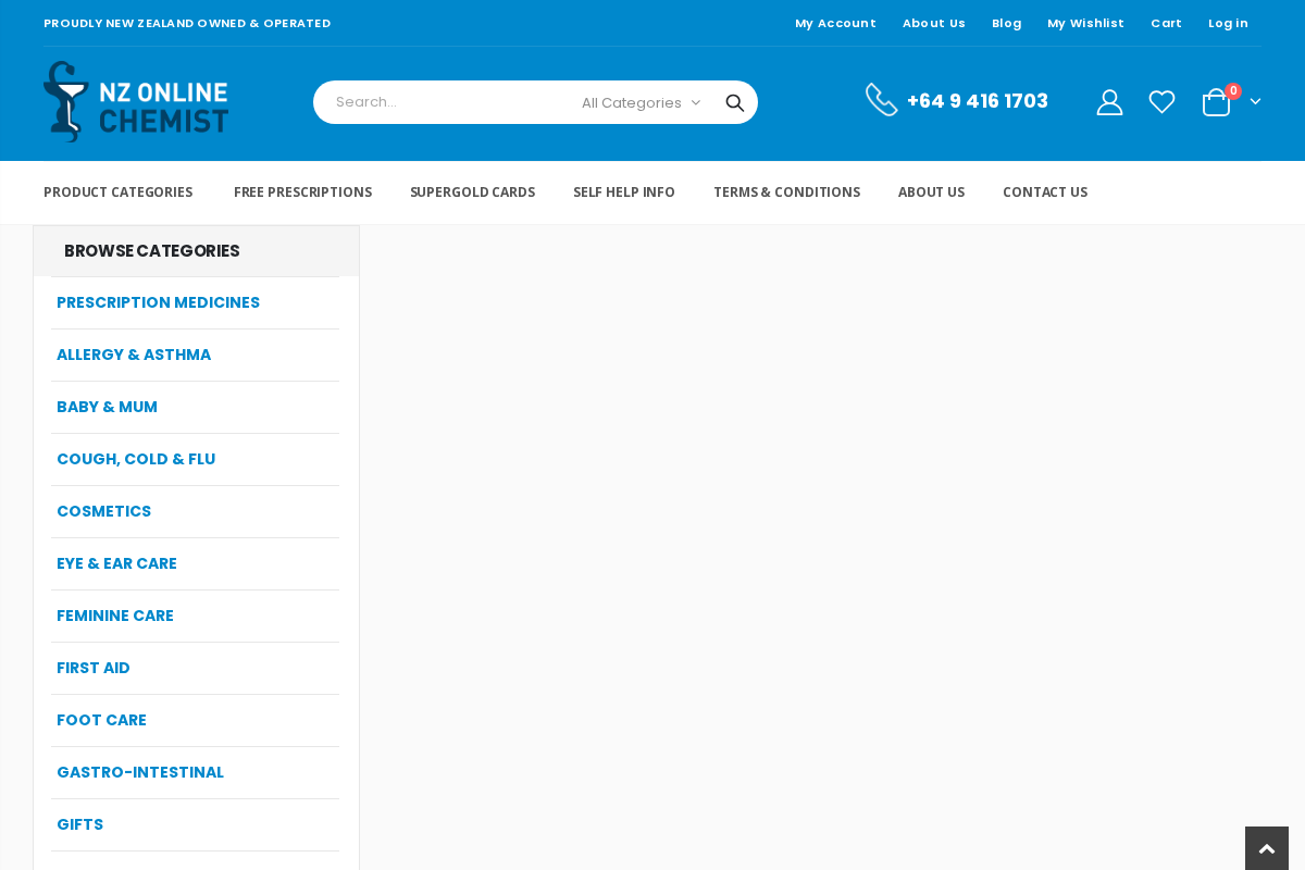 NZ Online Chemist homepage screenshot